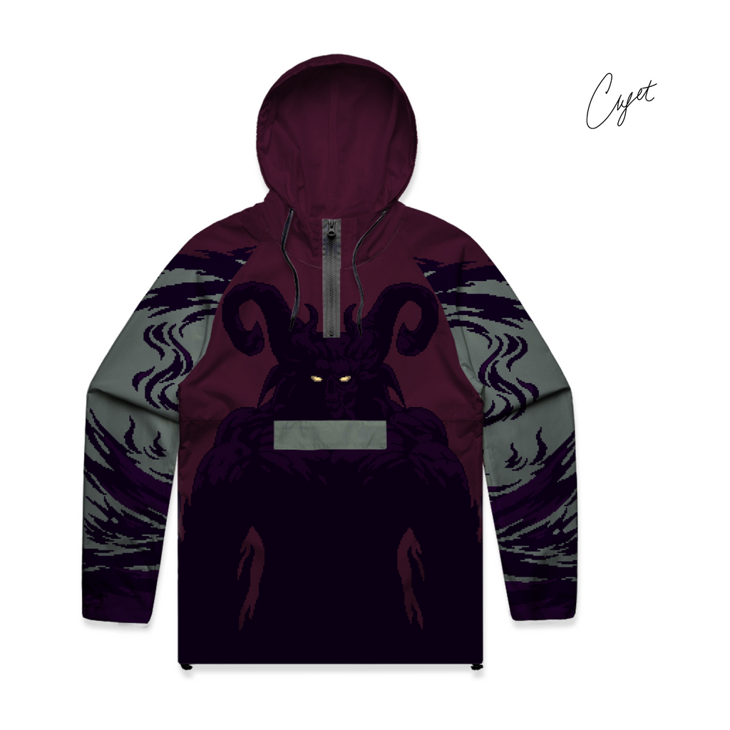 The Shadows anime windbreaker hooded waterproof unisex jacket front view