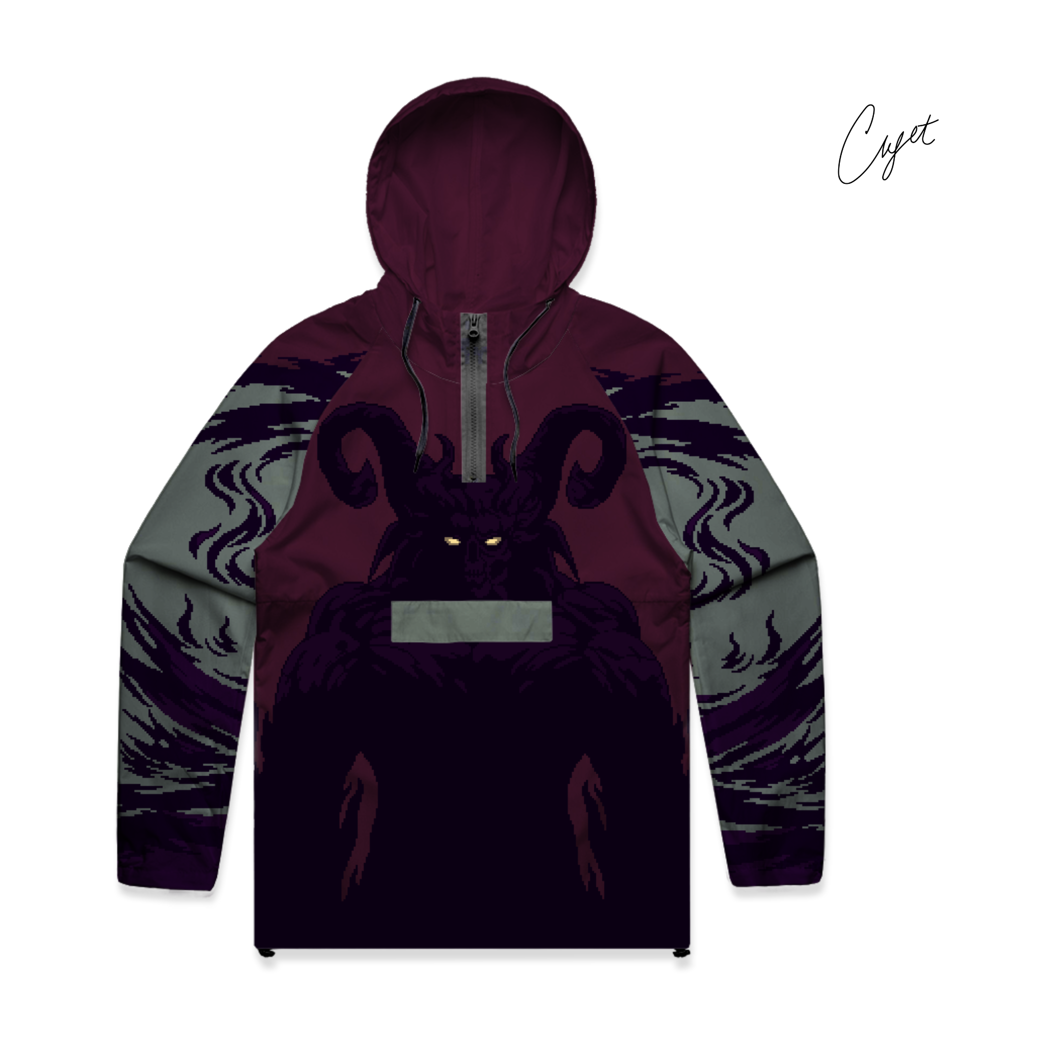 The Shadows anime windbreaker hooded waterproof unisex jacket front view