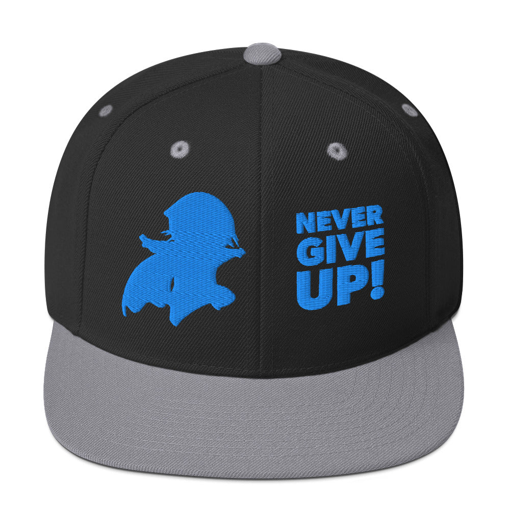 Black-silver unisex snapback cap for streetwear fashion 