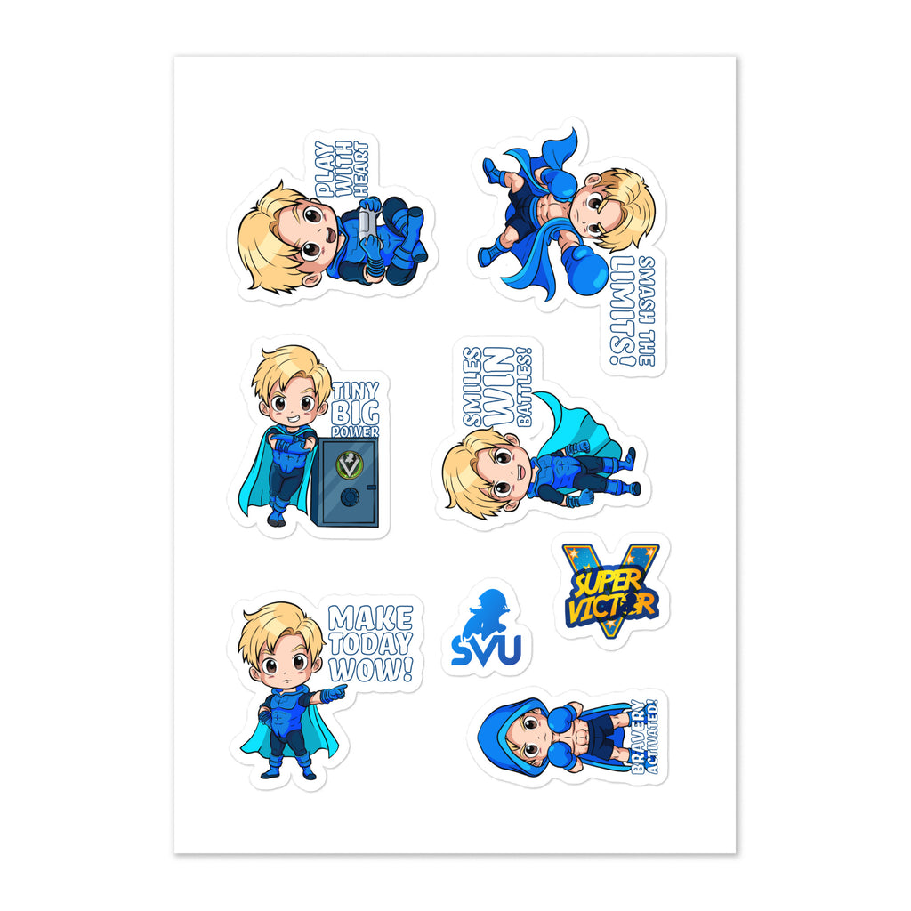 WOW superhero and cartoon sticker pack for kids notebooks and laptops