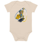 beige organic cotton baby bodysuit eco friendly baby outfit