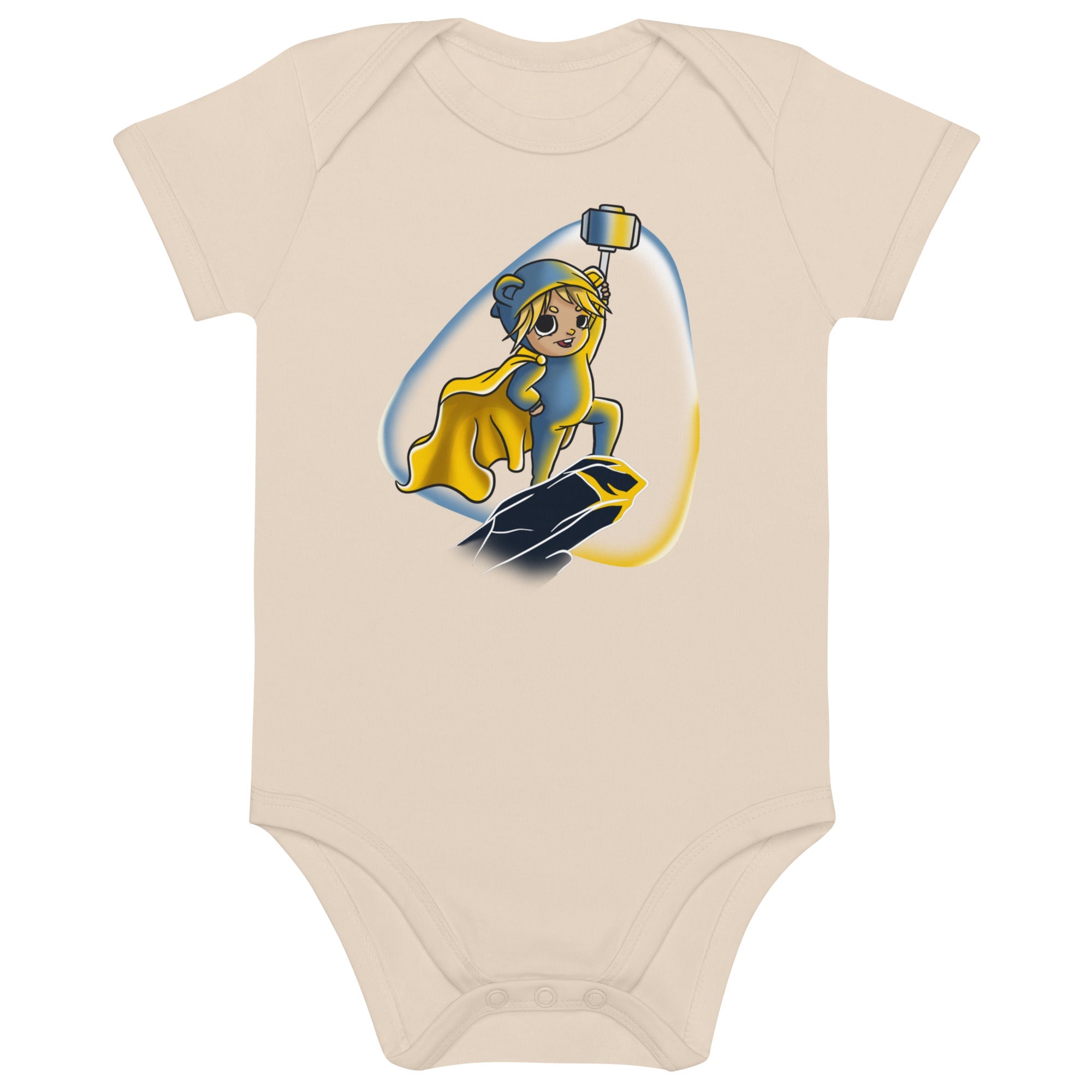 beige organic cotton baby bodysuit eco friendly baby outfit