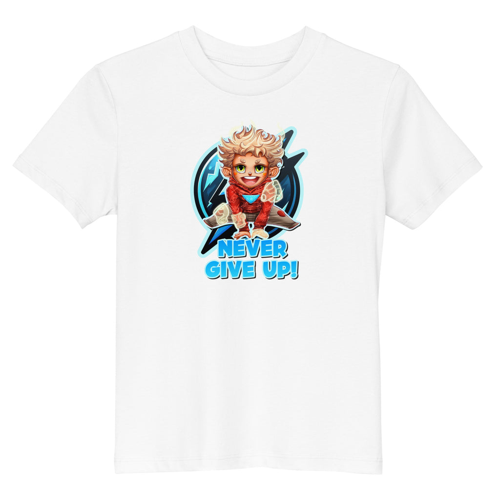 SuperVictor kids t shirt white superhero design