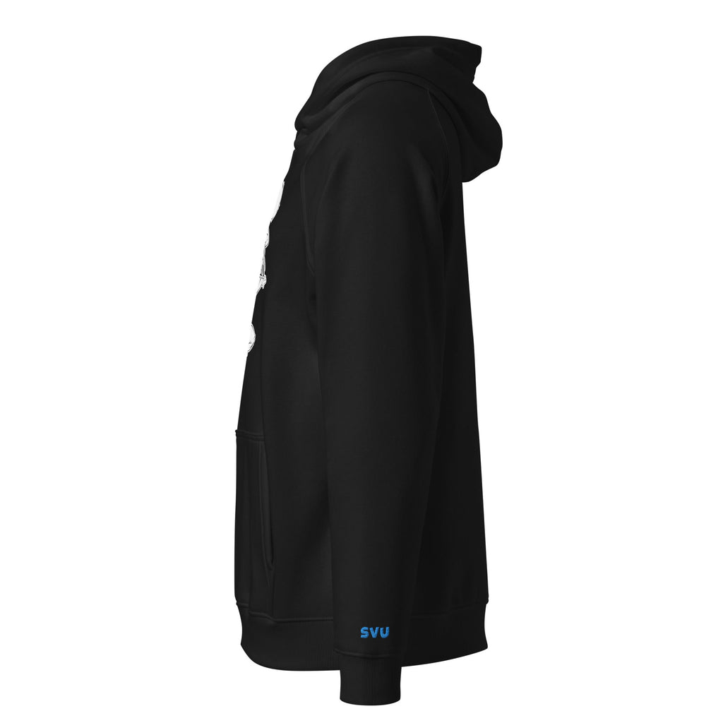Black retro hoodie unisex streetwear with premium fabric and relaxed fit