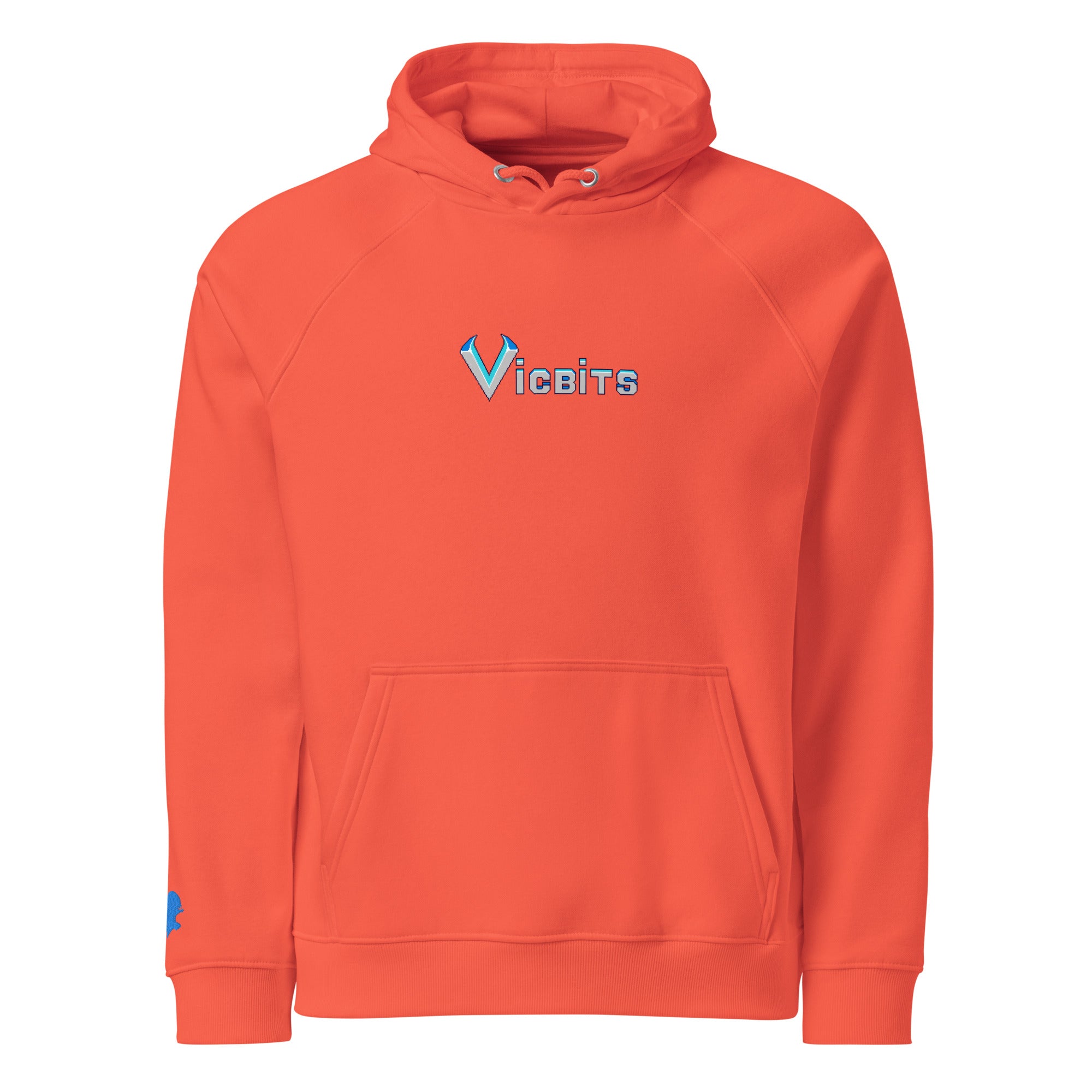 VicBits pixel hoodie orange gaming streetwear hoodie