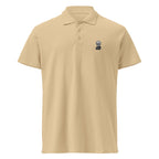 SuperVictor SuperPOLO beige unisex premium polo shirt front view minimalist urban fashion