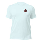 BOBER x SuperVictor light blue unisex t-shirt front view streetwear collab design