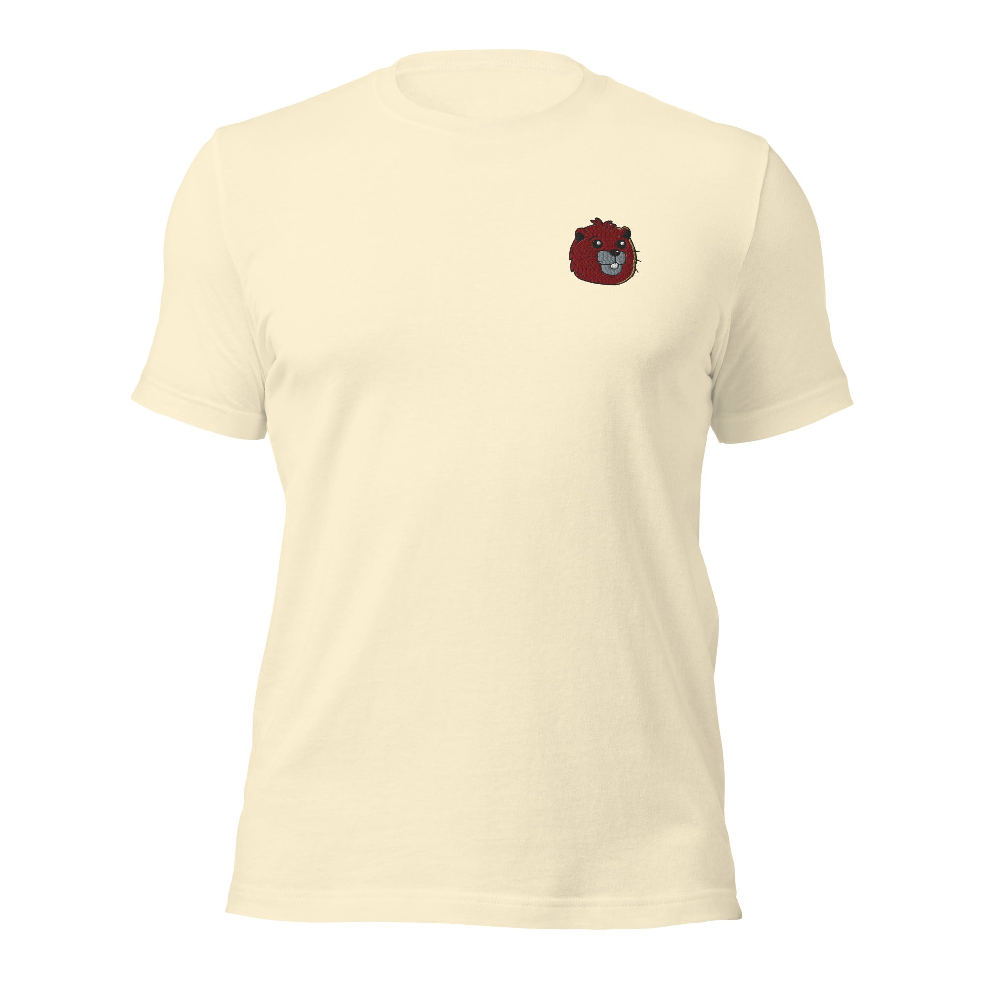 BOBER x SuperVictor beige unisex t-shirt front view urban streetwear collab